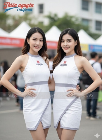 mẫu đồng phục PG màu trắng đẹp