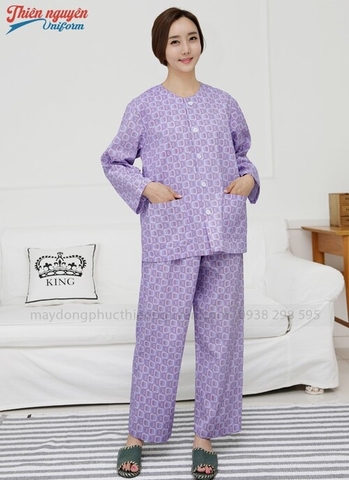 Mẫu đồng phục bệnh nhân nữ màu tím