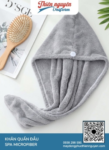 Khăn quấn tóc spa ứng dụng chất liệu khăn quấn tóc spa từ sợi microfiber cao cấp, mang lại bề mặt mềm mịn,