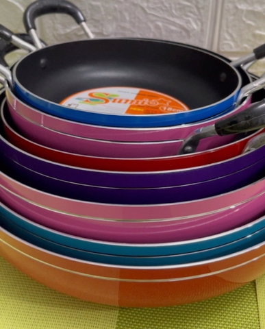 Chảo Bằng 2 Tai Không Dính SUMIO [ Kích Thước: 18_20_22_24_26_28_30cm ]