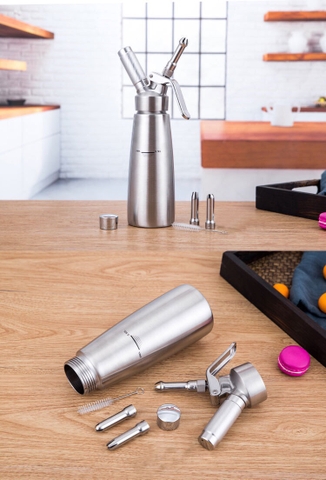 Bình Xịt Kem Tươi Cao Cấp Inox #304 - 500ml [ Thép Không Gỉ ]