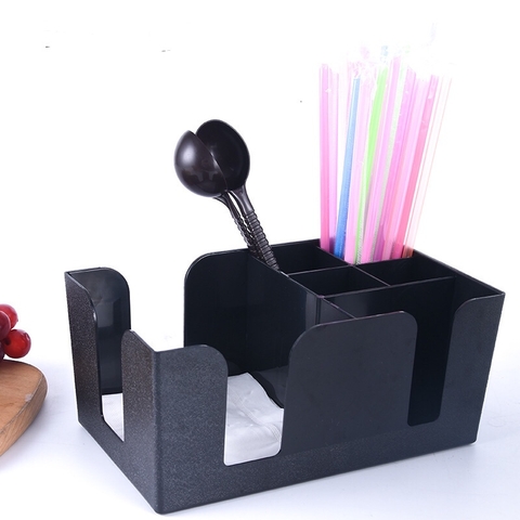 Kệ Mika 6 Ngăn Đa Năng Đựng Ống Hút, Thìa, Khăn Để Bàn