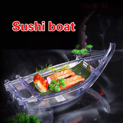 Thuyền Khay Nhựa ABS Đa Năng Sushi - Sashimi Phong Cách Nhật Bản [ Màu Trắng ]
