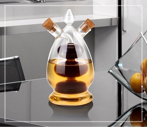 Chai - Lọ Thủy Tinh Đa Năng Đựng Gia Vị Nước Sốt 2 Trong 1 WS - 05