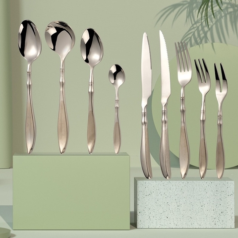 Sét Dao Muỗng Nĩa Đũa Inox #304 Cao Cấp H1 [ Màu Silver ]