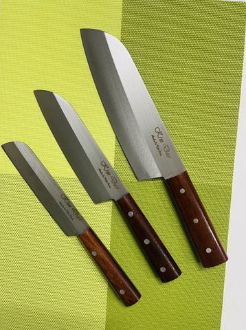 Dao Nhọn Nhật Chuyên Cắt, Thái Đa Năng _ Cán Gỗ Hương