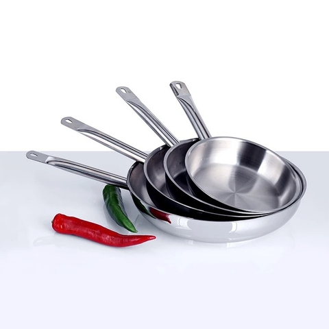 Chảo Inox Cao Cấp 3 Đáy _ [ Nhiều Kích Thước ] _ HÀNG XUẤT KHẨU