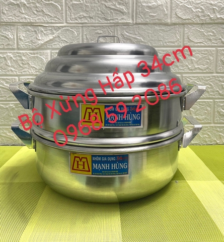 Xửng Nhôm Hấp Mạnh Hùng [ Kích Thước: 34cm ] -[ HÀNG VIỆT NAM ]