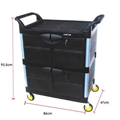 Xe Đẩy 3 Tầng ChaoBao D - 013A Có Cửa [ KT: 92.5 x 86 x 47cm ]