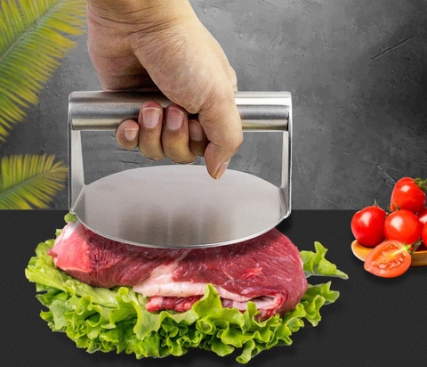 Dụng Cụ Ép Thịt Hamburger Chống Dính Inox #304 [ Kiểu Tròn ]