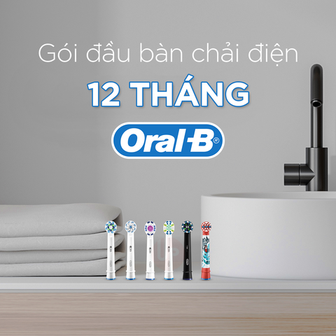 Gói 12 tháng thay đầu bàn chải điện Oral-B