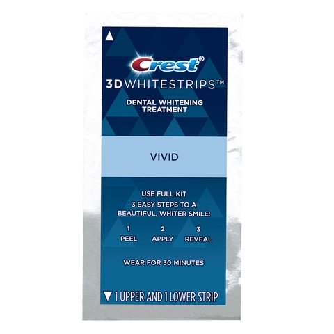 Miếng dán làm trắng răng Crest 3D Whitestrips Vivid White Teeth