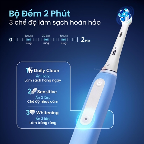 Combo bàn chải điện Oral-B iO Series 3 và Tăm nước 9pmcare L15 Ultra Clean