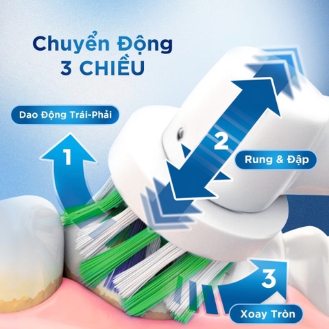 Bàn chải điện Oral-B Vitality Pro, thế hệ mới 2026, 3 chế độ