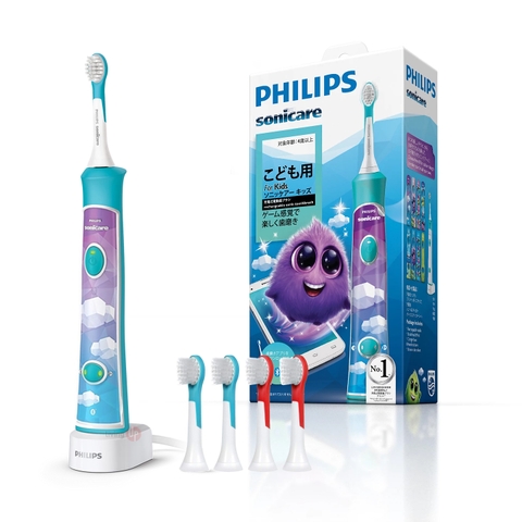 Bàn chải điện trẻ em Philips Sonicare For Kids 3+ (Kèm 5 đầu bàn chải)