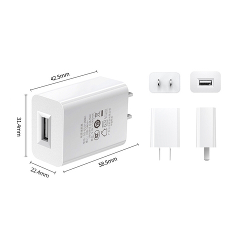 Củ Sạc 5V 1A Cổng USB Chân Dẹt – Adapter Sạc 5W Cho Bàn Chải Điện, Máy Tăm Nước, Điện Thoại, Tai Nghe