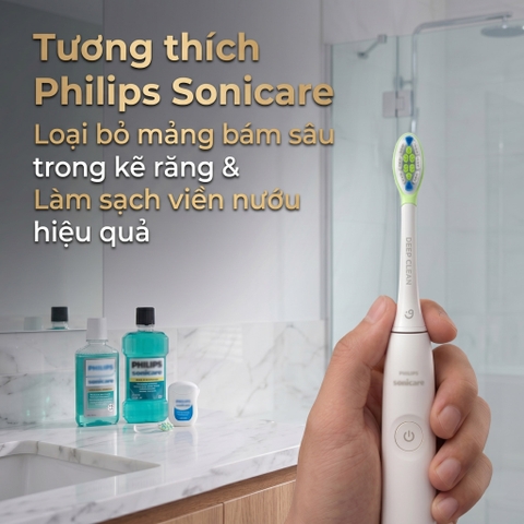 Đầu bàn chải Sonicare làm sạch sâu 9pmcare Deep Clean (Hộp 4) – tương thích Philips Sonicare