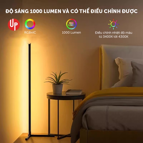 Đèn LED RGB đứng thông minh Tuya trang trí phòng khách, phòng làm việc (điều khiển App, trợ lý ảo Google, Alexa)