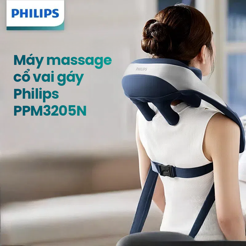 Máy massage cổ vai gáy Philips PPM3205N - Pin 90 phút