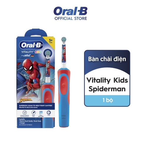 Bàn chải điện trẻ em Oral-B Vitality Kids Spiderman/Frozen (Mẫu mới 2026)