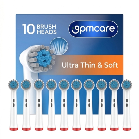 [Hộp 10c] Đầu bàn chải điện 9pmcare Ultra Thin & Soft tương thích Oral-B Vitality, Pro, Genius