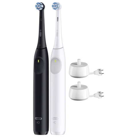 Set 2 bàn chải điện Oral-B iO Series 2 Twinpack (Đen/Trắng)
