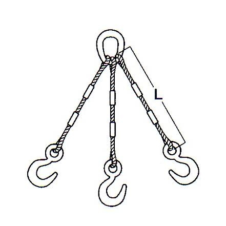 Dây nâng cáp thép 3 chân