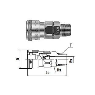 Khớp nối đầu cái ren trong 20SF