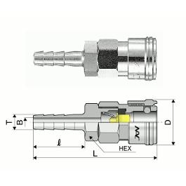 Khớp nối đầu cái đuôi chuột 48SH