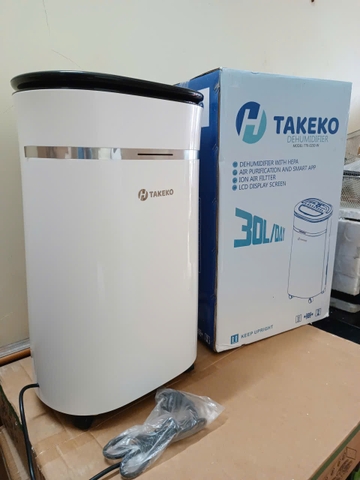 [HÀNG CHÍNH HÃNG] Máy hút ẩm + lọc KK 30L TAKEKO TTK-0230-W