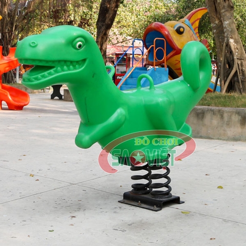 [HÀNG CHÍNH HÃNG] Thú nhún khủng long lò xo 2 chỗ ngồi cho bé S12N24