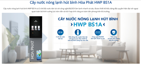 [HÀNG CHÍNH HÃNG] Cây nước nóng lạnh hút bình Hòa Phát HWP BS1A / HWP B1CI / HWP B2CI / HWP B1CJ