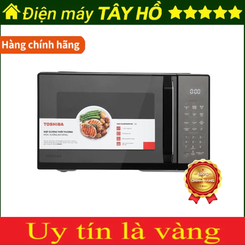 [HÀNG CHÍNH HÃNG] Lò vi sóng mặt gương có nướng Toshiba MW3-EG26PE(BM)VN - 26 lít