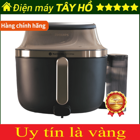 [HÀNG CHÍNH HÃNG] [GIẢM 30%] Nồi chiên không dầu + Hấp Philips 7.2 lít NA543/00
