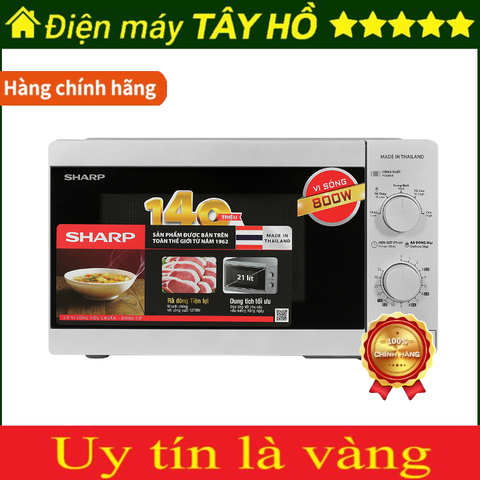 [HÀNG CHÍNH HÃNG] Lò vi sóng Sharp 21 lít R-211TV-BK / R-211TV-SL xuất xứ Thái Lan
