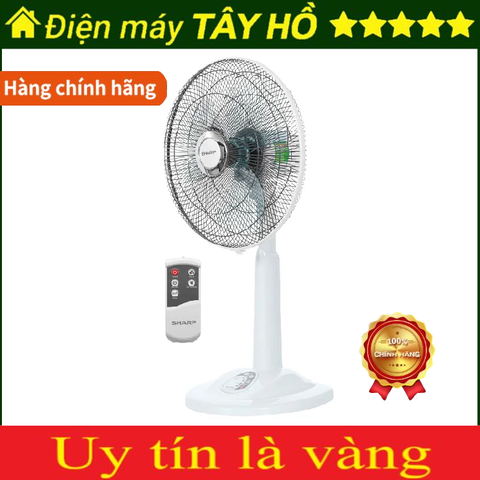 [HÀNG CHÍNH HÃNG] Quạt cây lửng Sharp PJ-L40RV-WH Nhật Bản có điều khiển