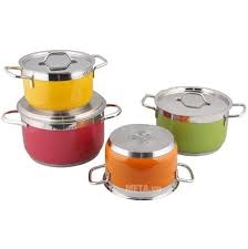 Bộ nồi cao cấp Sắc màu Fivestar Inox 8 món - FS08CM