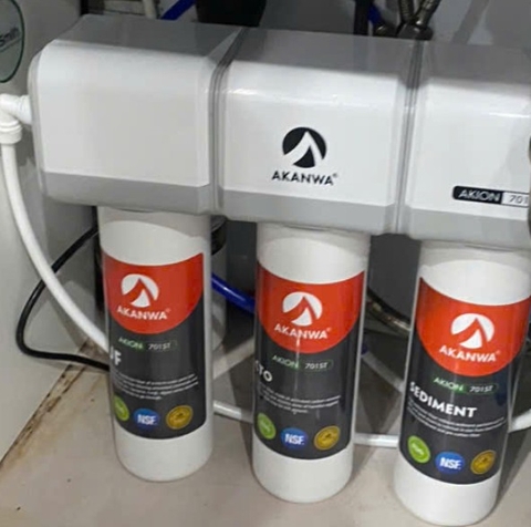 Bộ lõi tiền lọc 1+2+3 AKANWA dùng hỗ trợ máy lọc nước ion kiềm
