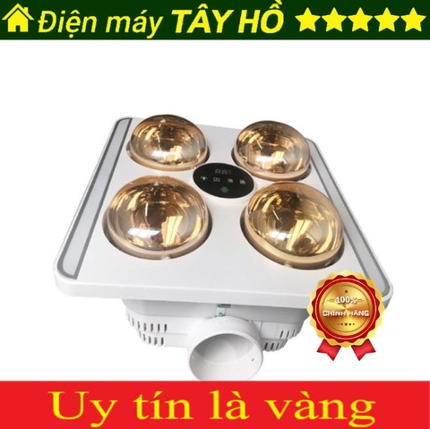 [HÀNG CHÍNH HÃNG] Đèn sưởi nhà tắm 4 bóng âm trần Kohn BU06GR (Có điều khiển từ xa)