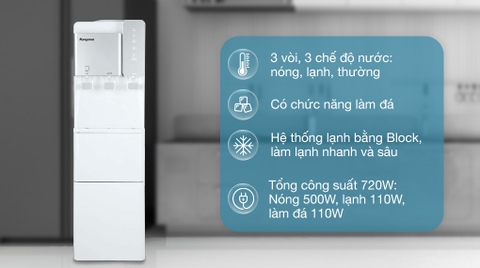 [HÀNG CHÍNH HÃNG] Cây nước nóng lạnh Kangaroo KG65A3 720W