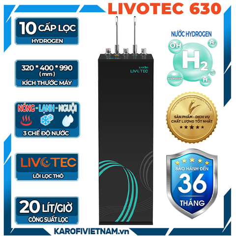 [HÀNG CHÍNH HÃNG] Máy Lọc Nước Nóng Lạnh Livotec 630