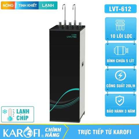 [HÀNG CHÍNH HÃNG] Máy lọc nước nóng lạnh Karofi Livotec 612