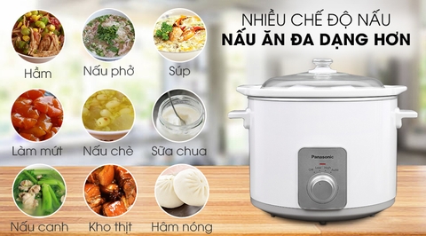 [HÀNG CHÍNH HÃNG] Nồi nấu chậm Panasonic 5 lít NF-N50ASRA