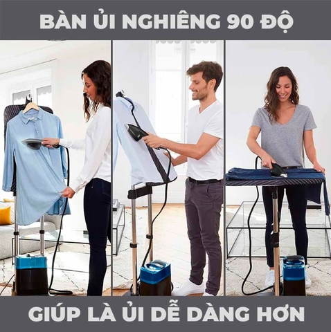 [HÀNG CHÍNH HÃNG] Bàn ủi hơi nước đứng Tefal IXEO Plus QT2022