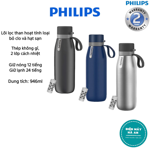 [HÀNG CHÍNH HÃNG] BÌNH GIỮ NHIỆT DAILY INSULATED PHILIPS AWP2772NB/97