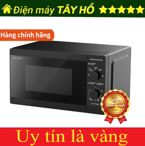 [HÀNG CHÍNH HÃNG] Lò vi sóng Sharp 21 lít R-211TV-BK / R-211TV-SL xuất xứ Thái Lan