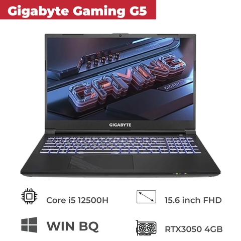[Mới 100%] GIGABYTE Gaming G5 (2022) i5-12500H/ Ram 8GB/ M2 512GB SSD/ RTX3050 4GB/ 15.6inch FHD