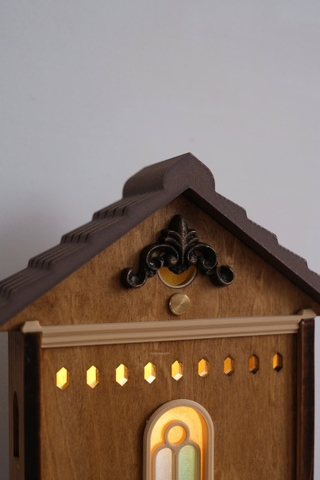 Nhà gỗ đèn treo tường phong cách retro