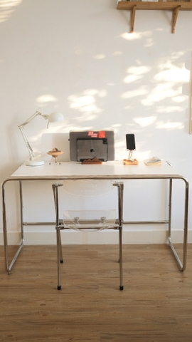 Bàn học 06 màu trắng - size 130x65x75cm