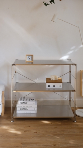 Kệ đứng khung inox- full inox